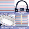 image:imageFit amp Fresh Bloomington Lunch Bag for Women  Insulated Large Lunch Box for Work with Containers LeakResistant StainResistant Zipper Closure Rowing Stripe BlueBlue Rowing Stripe
