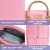 image:imageFit amp Fresh Bloomington Lunch Bag for Women  Insulated Large Lunch Box for Work with Containers LeakResistant StainResistant Zipper Closure Rowing Stripe BlueDusty Rose
