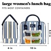 image:imageFit amp Fresh Bloomington Lunch Bag for Women  Insulated Large Lunch Box for Work with Containers LeakResistant StainResistant Zipper Closure Rowing Stripe BlueBlue Chunky Stripe
