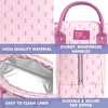 image:imageFit amp Fresh Bloomington Lunch Bag for Women  Insulated Large Lunch Box for Work with Containers LeakResistant StainResistant Zipper Closure Rowing Stripe BluePink Tiny Flowers