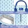 image:imageFit amp Fresh Bloomington Lunch Bag for Women  Insulated Large Lunch Box for Work with Containers LeakResistant StainResistant Zipper Closure Rowing Stripe BlueTiny Blue Flowers