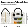 image:imageFit amp Fresh Bloomington Lunch Bag for Women  Insulated Large Lunch Box for Work with Containers LeakResistant StainResistant Zipper Closure Rowing Stripe BlueBlack Sketched Bows