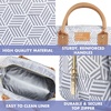 image:imageFit amp Fresh Bloomington Lunch Bag for Women  Insulated Large Lunch Box for Work with Containers LeakResistant StainResistant Zipper Closure Rowing Stripe BlueGrey Seaport Geo
