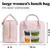 image:imageFit amp Fresh Bloomington Lunch Bag for Women  Insulated Large Lunch Box for Work with Containers LeakResistant StainResistant Zipper Closure Rowing Stripe BlueMauve