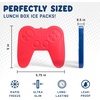 image:imageFit amp Fresh Cool Coolers Reusable Kids Lunch Box Ice Packs 4pk  Shaped Character Ice Packs for Kids Slim Design for Lunch Bags amp Coolers Quick Freeze BPAFree Pink BowsGame Pad 4 Pack