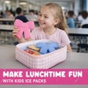 image:imageFit amp Fresh Cool Coolers Reusable Kids Lunch Box Ice Packs 4pk  Shaped Character Ice Packs for Kids Slim Design for Lunch Bags amp Coolers Quick Freeze BPAFree Pink BowsBows 4 Pack