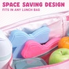 image:imageFit amp Fresh Cool Coolers Reusable Kids Lunch Box Ice Packs 4pk  Shaped Character Ice Packs for Kids Slim Design for Lunch Bags amp Coolers Quick Freeze BPAFree Pink BowsBows 4 Pack