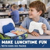 image:imageFit amp Fresh Cool Coolers Reusable Kids Lunch Box Ice Packs 4pk  Shaped Character Ice Packs for Kids Slim Design for Lunch Bags amp Coolers Quick Freeze BPAFree Pink BowsGame Pad 4 Pack