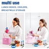 image:imageFit amp Fresh Cool Coolers Soft Ice Packs for Lunch Bags amp Coolers 2pk  LongLasting Reusable Ice Packs Flexible BPAFree Freezer Packs for Lunch Boxes Work School Breastmilk amp TravelSweet Pink Print 2 Pack