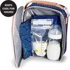 image:imageFit amp Fresh Cool Coolers Soft Ice Packs for Lunch Bags amp Coolers 2pk  LongLasting Reusable Ice Packs Flexible BPAFree Freezer Packs for Lunch Boxes Work School Breastmilk amp TravelNavy Sketch Weave  Blue