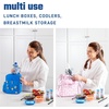 image:imageFit amp Fresh Cool Coolers Soft Ice Packs for Lunch Bags amp Coolers 2pk  LongLasting Reusable Ice Packs Flexible BPAFree Freezer Packs for Lunch Boxes Work School Breastmilk amp TravelBlue Floral 2 Pack