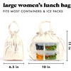 image:imageFit amp Fresh Cromwell Cinch Insulated Lunch Bag for Women wContainers  Durable Lunch Box for Women Meal Prep Lunch Tote For Nurses Teachers School Work LeakResistant Large CapacityIvory
