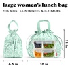 image:imageFit amp Fresh Cromwell Cinch Insulated Lunch Bag for Women wContainers  Durable Lunch Box for Women Meal Prep Lunch Tote For Nurses Teachers School Work LeakResistant Large CapacityMint Smiles