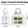image:imageFit amp Fresh Cromwell Cinch Insulated Lunch Bag for Women wContainers  Durable Lunch Box for Women Meal Prep Lunch Tote For Nurses Teachers School Work LeakResistant Large CapacityBlue Floral Toile