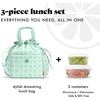image:imageFit amp Fresh Cromwell Cinch Insulated Lunch Bag for Women wContainers  Durable Lunch Box for Women Meal Prep Lunch Tote For Nurses Teachers School Work LeakResistant Large CapacityMint Smiles