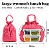 image:imageFit amp Fresh Cromwell Cinch Insulated Lunch Bag for Women wContainers  Durable Lunch Box for Women Meal Prep Lunch Tote For Nurses Teachers School Work LeakResistant Large CapacityWatermelon Pink