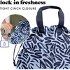 image:imageFit amp Fresh Cromwell Cinch Insulated Lunch Bag for Women wContainers  Durable Lunch Box for Women Meal Prep Lunch Tote For Nurses Teachers School Work LeakResistant Large CapacityNavy Brush Strokes