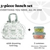 image:imageFit amp Fresh Cromwell Cinch Insulated Lunch Bag for Women wContainers  Durable Lunch Box for Women Meal Prep Lunch Tote For Nurses Teachers School Work LeakResistant Large CapacitySage Floral Toile
