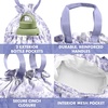 image:imageFit amp Fresh Cromwell Cinch Insulated Lunch Bag for Women wContainers  Durable Lunch Box for Women Meal Prep Lunch Tote For Nurses Teachers School Work LeakResistant Large CapacityPurple Floral Toile