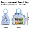 image:imageFit amp Fresh Cromwell Cinch Insulated Lunch Bag for Women wContainers  Durable Lunch Box for Women Meal Prep Lunch Tote For Nurses Teachers School Work LeakResistant Large CapacityBubble Gum