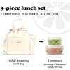 image:imageFit amp Fresh Cromwell Cinch Insulated Lunch Bag for Women wContainers  Durable Lunch Box for Women Meal Prep Lunch Tote For Nurses Teachers School Work LeakResistant Large CapacityIvory