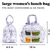 image:imageFit amp Fresh Cromwell Cinch Insulated Lunch Bag for Women wContainers  Durable Lunch Box for Women Meal Prep Lunch Tote For Nurses Teachers School Work LeakResistant Large CapacityPurple Floral Toile