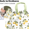 image:imageFit amp Fresh Cromwell Cinch Insulated Lunch Bag for Women wContainers  Durable Lunch Box for Women Meal Prep Lunch Tote For Nurses Teachers School Work LeakResistant Large CapacityYellow Lemons