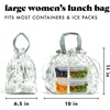image:imageFit amp Fresh Cromwell Cinch Insulated Lunch Bag for Women wContainers  Durable Lunch Box for Women Meal Prep Lunch Tote For Nurses Teachers School Work LeakResistant Large CapacitySage Floral Toile