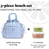 image:imageFit amp Fresh Cromwell Cinch Insulated Lunch Bag for Women wContainers  Durable Lunch Box for Women Meal Prep Lunch Tote For Nurses Teachers School Work LeakResistant Large CapacityBubble Gum