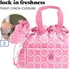 image:imageFit amp Fresh Cromwell Cinch Insulated Lunch Bag for Women wContainers  Durable Lunch Box for Women Meal Prep Lunch Tote For Nurses Teachers School Work LeakResistant Large CapacityFuchsia Smiles