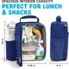 image:imageFit amp Fresh Customizable Kids Lunch Box for Girls  6 Cute Charms Included  Bottle Pocket BPAFree EasytoClean LeakResistant  Insulated Kids Lunch Bag School Compatible w Shoe CharmsNavy Blue