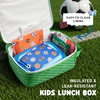 image:imageFit amp Fresh Customizable Kids Lunch Box for Girls  6 Cute Charms Included  Bottle Pocket BPAFree EasytoClean LeakResistant  Insulated Kids Lunch Bag School Compatible w Shoe CharmsPitch Break Soccer