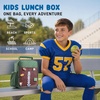 image:imageFit amp Fresh Customizable Kids Lunch Box for Girls  6 Cute Charms Included  Bottle Pocket BPAFree EasytoClean LeakResistant  Insulated Kids Lunch Bag School Compatible w Shoe CharmsGreen Football