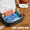 image:imageFit amp Fresh Customizable Kids Lunch Box for Girls  6 Cute Charms Included  Bottle Pocket BPAFree EasytoClean LeakResistant  Insulated Kids Lunch Bag School Compatible w Shoe CharmsMidnight Hoops