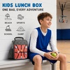image:imageFit amp Fresh Customizable Kids Lunch Box for Girls  6 Cute Charms Included  Bottle Pocket BPAFree EasytoClean LeakResistant  Insulated Kids Lunch Bag School Compatible w Shoe CharmsMidnight Hoops