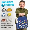 image:imageFit amp Fresh Customizable Kids Lunch Box for Girls  6 Cute Charms Included  Bottle Pocket BPAFree EasytoClean LeakResistant  Insulated Kids Lunch Bag School Compatible w Shoe CharmsNavy Blue