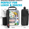 image:imageFit amp Fresh Customizable Kids Lunch Box for Girls  6 Cute Charms Included  Bottle Pocket BPAFree EasytoClean LeakResistant  Insulated Kids Lunch Bag School Compatible w Shoe CharmsBlack