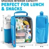 image:imageFit amp Fresh Customizable Kids Lunch Box for Girls  6 Cute Charms Included  Bottle Pocket BPAFree EasytoClean LeakResistant  Insulated Kids Lunch Bag School Compatible w Shoe CharmsOcean Blue