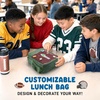 image:imageFit amp Fresh Customizable Kids Lunch Box for Girls  6 Cute Charms Included  Bottle Pocket BPAFree EasytoClean LeakResistant  Insulated Kids Lunch Bag School Compatible w Shoe CharmsGreen Football
