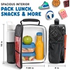 image:imageFit amp Fresh Customizable Kids Lunch Box for Girls  6 Cute Charms Included  Bottle Pocket BPAFree EasytoClean LeakResistant  Insulated Kids Lunch Bag School Compatible w Shoe CharmsMidnight Hoops