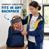 image:imageFit amp Fresh Customizable Kids Lunch Box for Girls  6 Cute Charms Included  Bottle Pocket BPAFree EasytoClean LeakResistant  Insulated Kids Lunch Bag School Compatible w Shoe CharmsMidnight Hoops