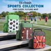 image:imageFit amp Fresh Customizable Kids Lunch Box for Girls  6 Cute Charms Included  Bottle Pocket BPAFree EasytoClean LeakResistant  Insulated Kids Lunch Bag School Compatible w Shoe CharmsGreen Football