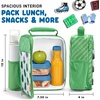 image:imageFit amp Fresh Customizable Kids Lunch Box for Girls  6 Cute Charms Included  Bottle Pocket BPAFree EasytoClean LeakResistant  Insulated Kids Lunch Bag School Compatible w Shoe CharmsPitch Break Soccer