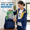 image:imageFit amp Fresh Customizable Kids Lunch Box for Girls  6 Cute Charms Included  Bottle Pocket BPAFree EasytoClean LeakResistant  Insulated Kids Lunch Bag School Compatible w Shoe CharmsPitch Break Soccer