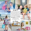image:imageFit amp Fresh DIY Sticker Lunch Bag For Kids Insulated Lunch Box For Kids Boys amp Girls With 3 Matching Snack Containers amp 2 Sticker Sets School Lunch Box BlackLight Blue