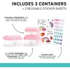 image:imageFit amp Fresh DIY Sticker Lunch Bag For Kids Insulated Lunch Box For Kids Boys amp Girls With 3 Matching Snack Containers amp 2 Sticker Sets School Lunch Box BlackPink