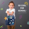 image:imageFit amp Fresh DIY Sticker Lunch Bag For Kids Insulated Lunch Box For Kids Boys amp Girls With 3 Matching Snack Containers amp 2 Sticker Sets School Lunch Box BlackNavy