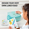 image:imageFit amp Fresh DIY Sticker Lunch Bag For Kids Insulated Lunch Box For Kids Boys amp Girls With 3 Matching Snack Containers amp 2 Sticker Sets School Lunch Box BlackLight Blue