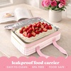 image:imageFit amp Fresh Insulated Double Decker Casserole Carrier for Hot amp Cold Food  Fits two 9x13 pans Expandable LeakResistant Durable Portable Food Carrier For Potlucks Tailgating Picnics PartiesPink Gingham