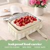image:imageFit amp Fresh Insulated Double Decker Casserole Carrier for Hot amp Cold Food  Fits two 9x13 pans Expandable LeakResistant Durable Portable Food Carrier For Potlucks Tailgating Picnics PartiesPina Colada Stripe
